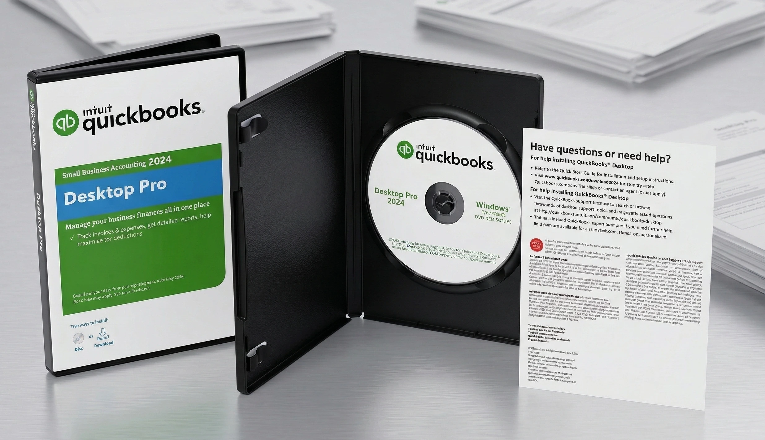 QuickBooks Desktop Pro 2024 CD version without subscription