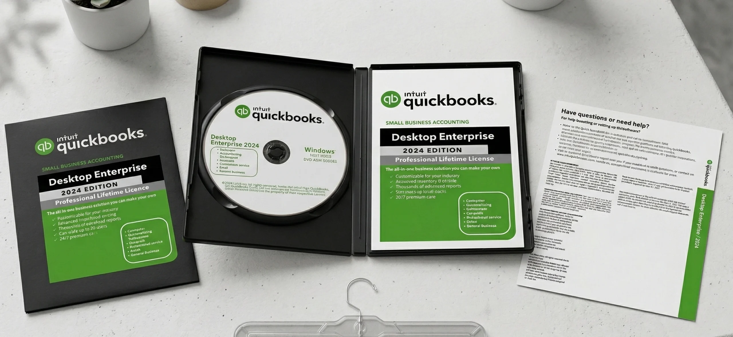 QuickBooks Enterprise 2024 lifetime license CD version without subscription